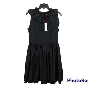 NWT Boutique Olivia Rohde Sleeveless Black Ruffle Mini Dress sz 10